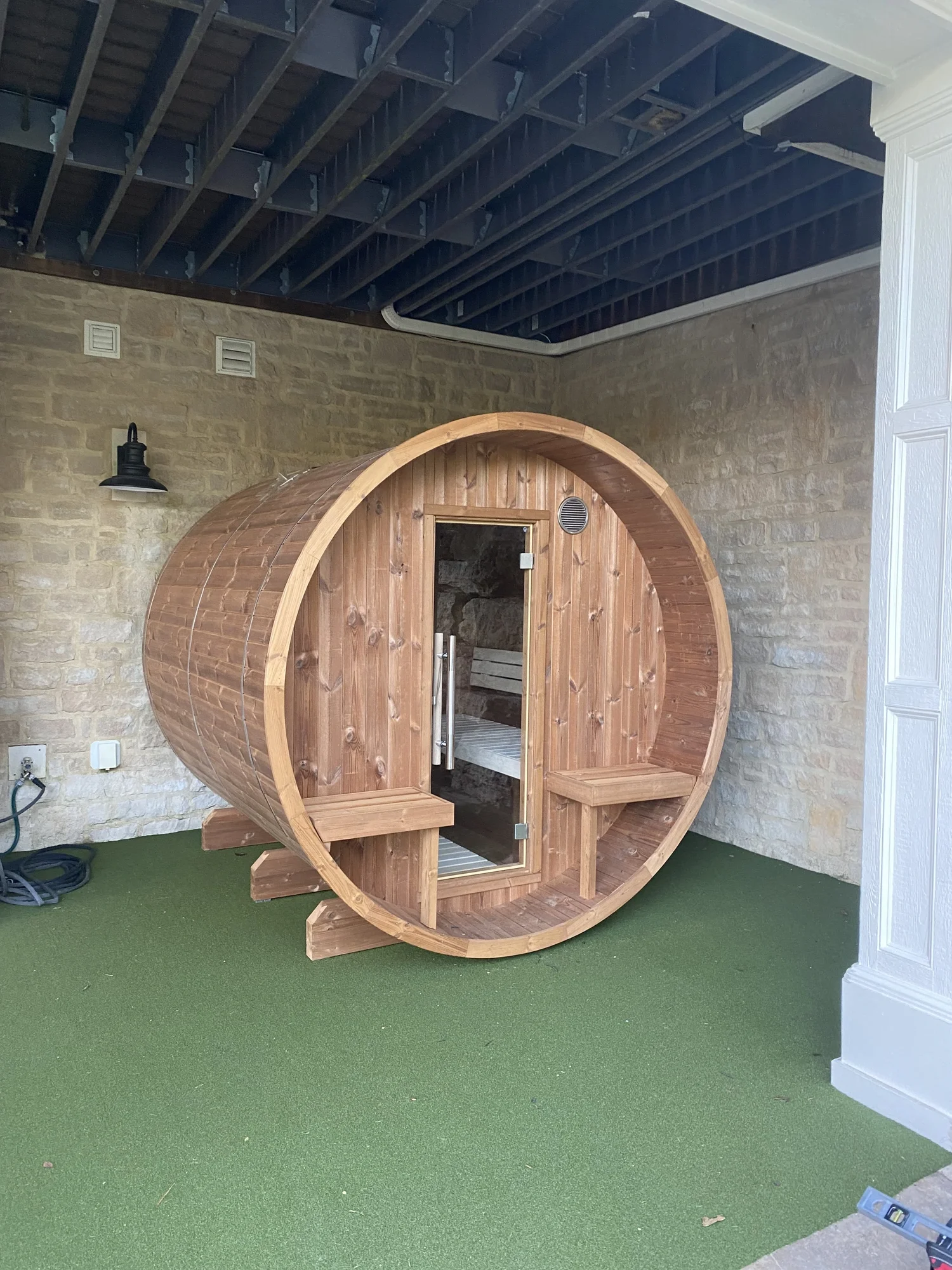Cedar Barrel Sauna — Assembly